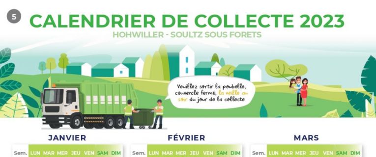 Calendrier de collecte 2023